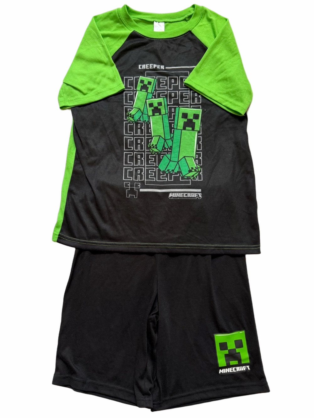 Minecraft Creeper Boys 2 Piece Pajama Set Size Youth XL / 14-16)